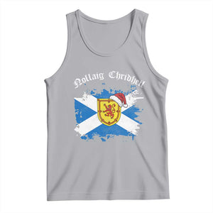 Scottish Christmas Tank Top Nollaig Chridheil Gaelic Xmas Scotland Lion Rampant - Print Your Wear