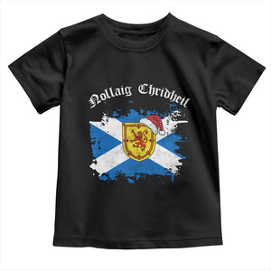 Scottish Christmas Toddler T Shirt Nollaig Chridheil Gaelic Xmas Scotland Lion Rampant TS11 Black Print Your Wear