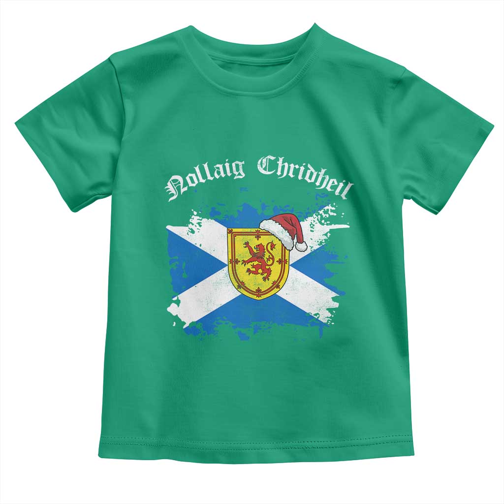 Scottish Christmas Toddler T Shirt Nollaig Chridheil Gaelic Xmas Scotland Lion Rampant TS11 Irish Green Print Your Wear