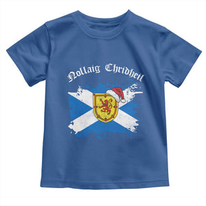 Scottish Christmas Toddler T Shirt Nollaig Chridheil Gaelic Xmas Scotland Lion Rampant TS11 Royal Blue Print Your Wear