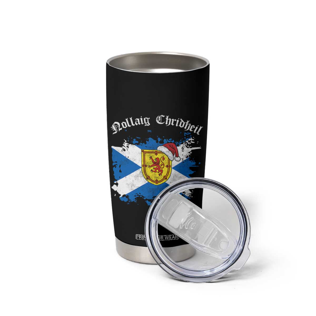 Scottish Christmas Tumbler Cup Nollaig Chridheil Gaelic Xmas Scotland Lion Rampant TS11 Print Your Wear