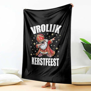 Dutch Christmas Throw Blanket Vrolijk Kerstfeest Dabiing Sinterklaas Santa TS11 Print Your Wear