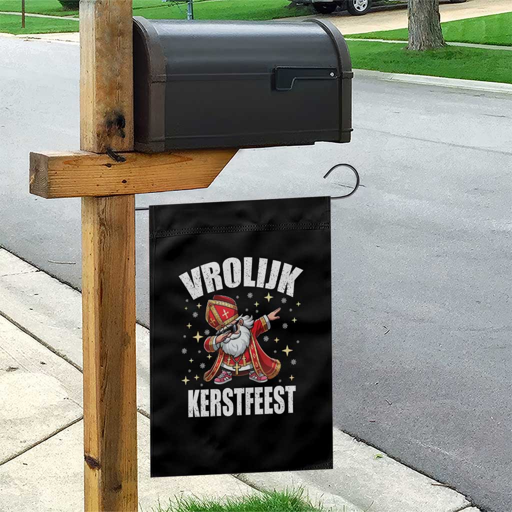 Dutch Christmas Garden Flag Vrolijk Kerstfeest Dabiing Sinterklaas Santa TS11 Print Your Wear