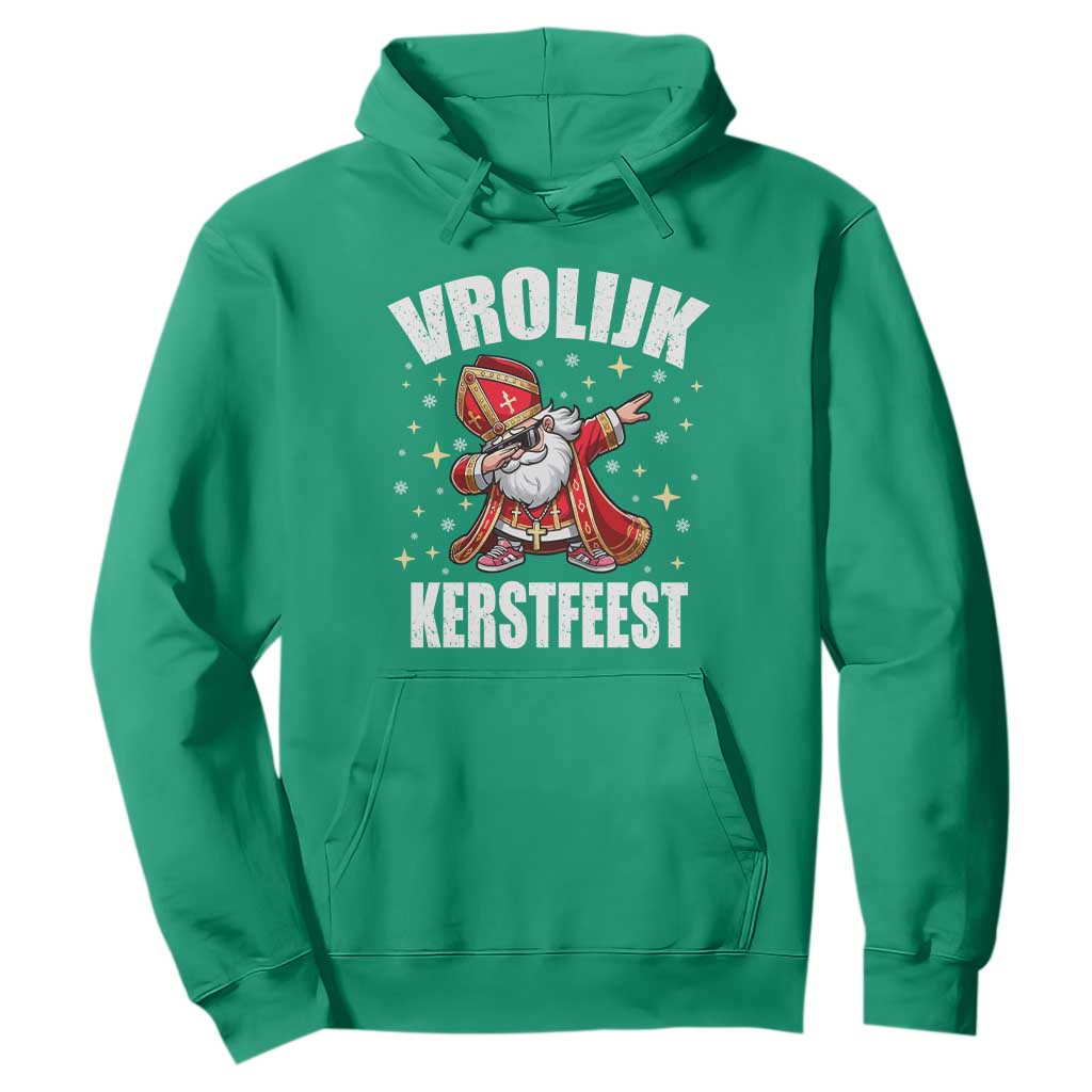 Dutch Christmas Hoodie Vrolijk Kerstfeest Dabiing Sinterklaas Santa TS11 Irish Green Print Your Wear
