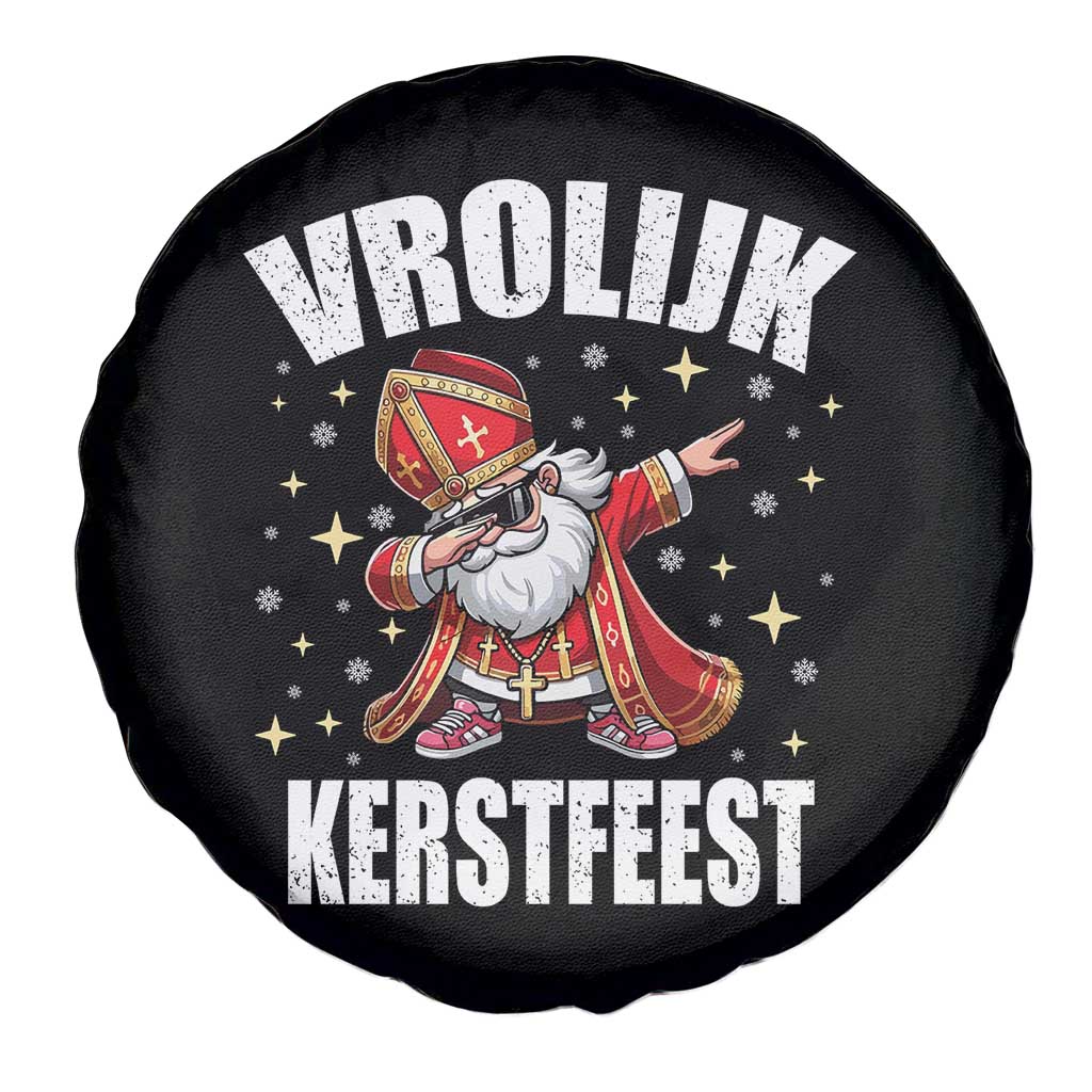 Dutch Christmas Spare Tire Cover Vrolijk Kerstfeest Dabiing Sinterklaas Santa TS11 Print Your Wear