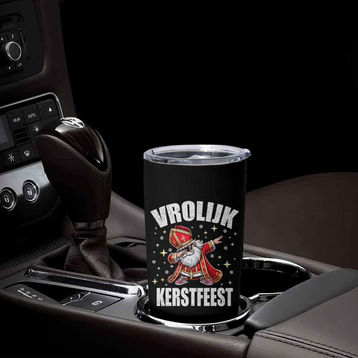 Dutch Christmas Tumbler Cup Vrolijk Kerstfeest Dabiing Sinterklaas Santa TS11 Print Your Wear