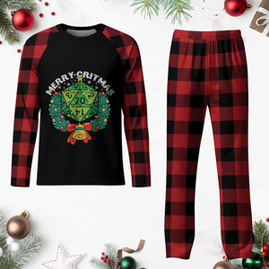 Funny Christmas RPG Plaid Pajama Set Merry Critmas D20 RPG Gamer Dice Gaming Xmas TS11 Buffalo Plaid Print Your Wear