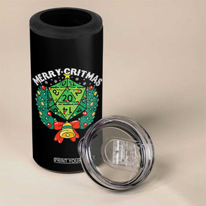 Funny Christmas RPG 4 in 1 Can Cooler Tumbler Merry Critmas D20 RPG Gamer Dice Gaming Xmas TS11 Print Your Wear