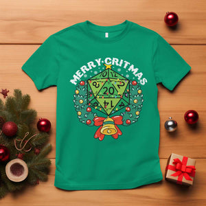 Funny Christmas RPG T Shirt Merry Critmas D20 RPG Gamer Dice Gaming Xmas TS11 Irish Green Print Your Wear