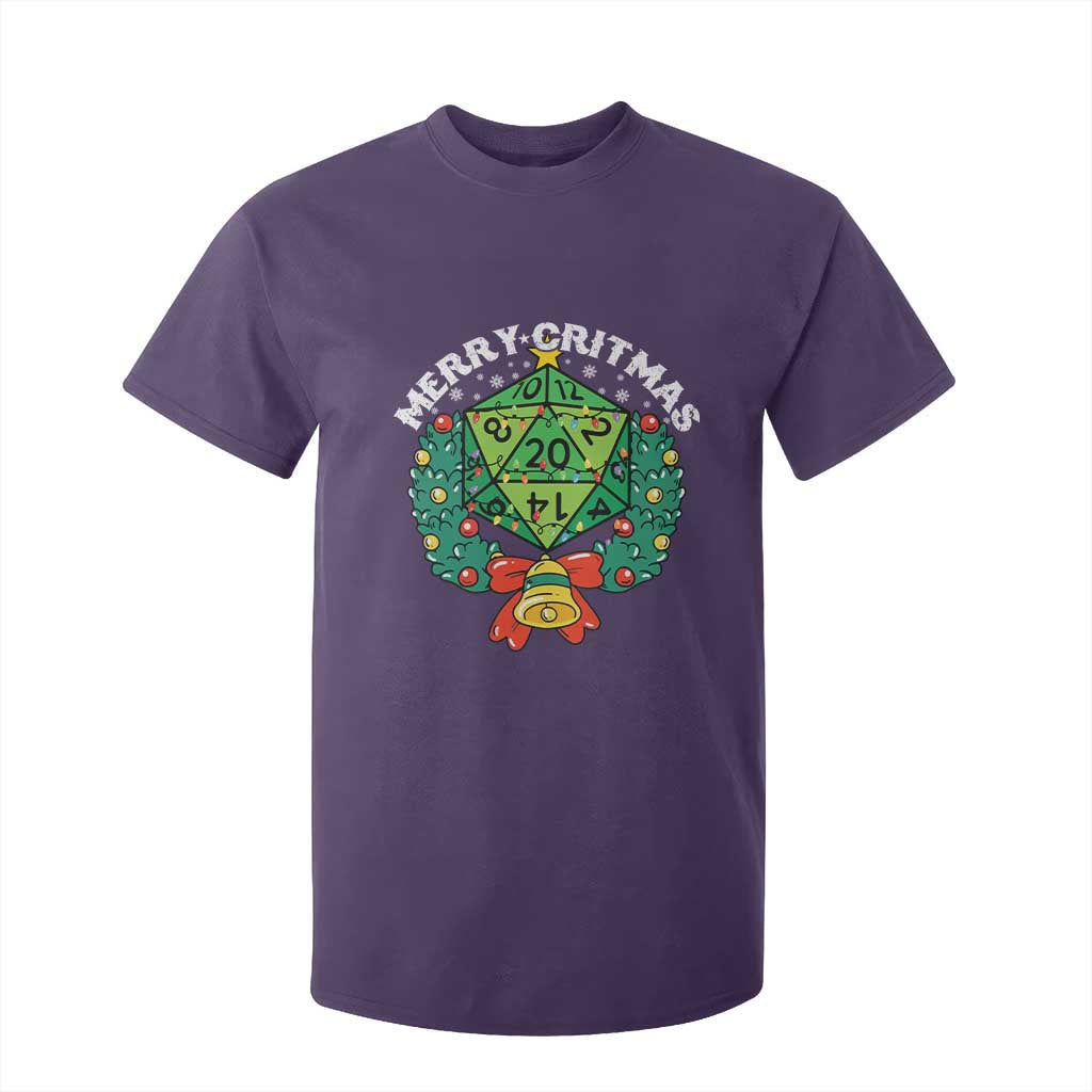 Funny Christmas RPG T Shirt For Kid Merry Critmas D20 RPG Gamer Dice Gaming Xmas TS11 Purple Print Your Wear
