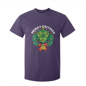 Funny Christmas RPG T Shirt For Kid Merry Critmas D20 RPG Gamer Dice Gaming Xmas TS11 Purple Print Your Wear