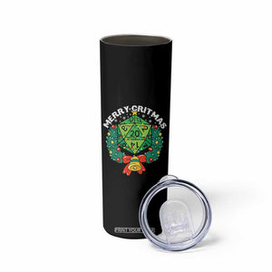 Funny Christmas RPG Skinny Tumbler Merry Critmas D20 RPG Gamer Dice Gaming Xmas TS11 Print Your Wear