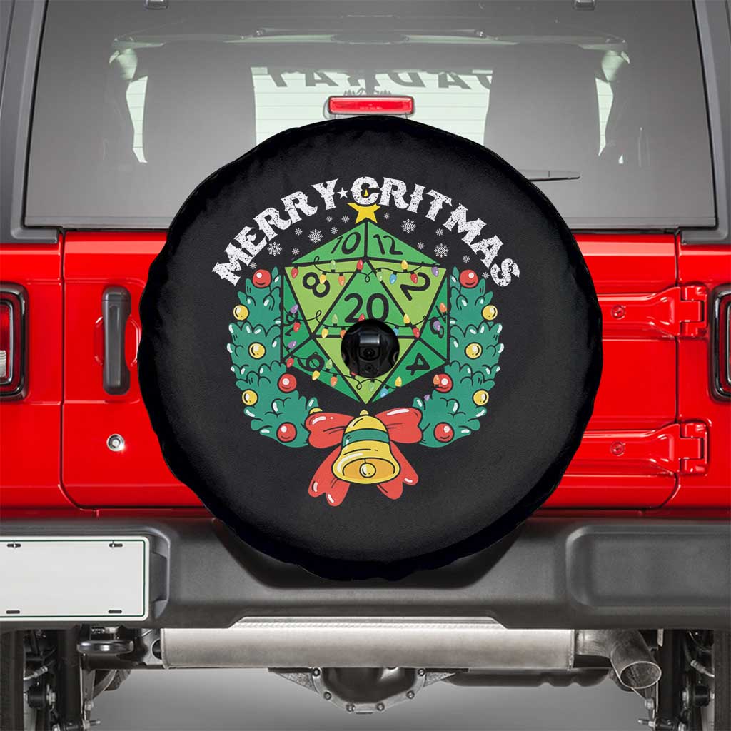 Funny Christmas RPG Spare Tire Cover Merry Critmas D20 RPG Gamer Dice Gaming Xmas TS11 Black Print Your Wear
