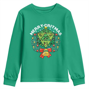 Funny Christmas RPG Youth Sweatshirt Merry Critmas D20 RPG Gamer Dice Gaming Xmas TS11 Irish Green Print Your Wear
