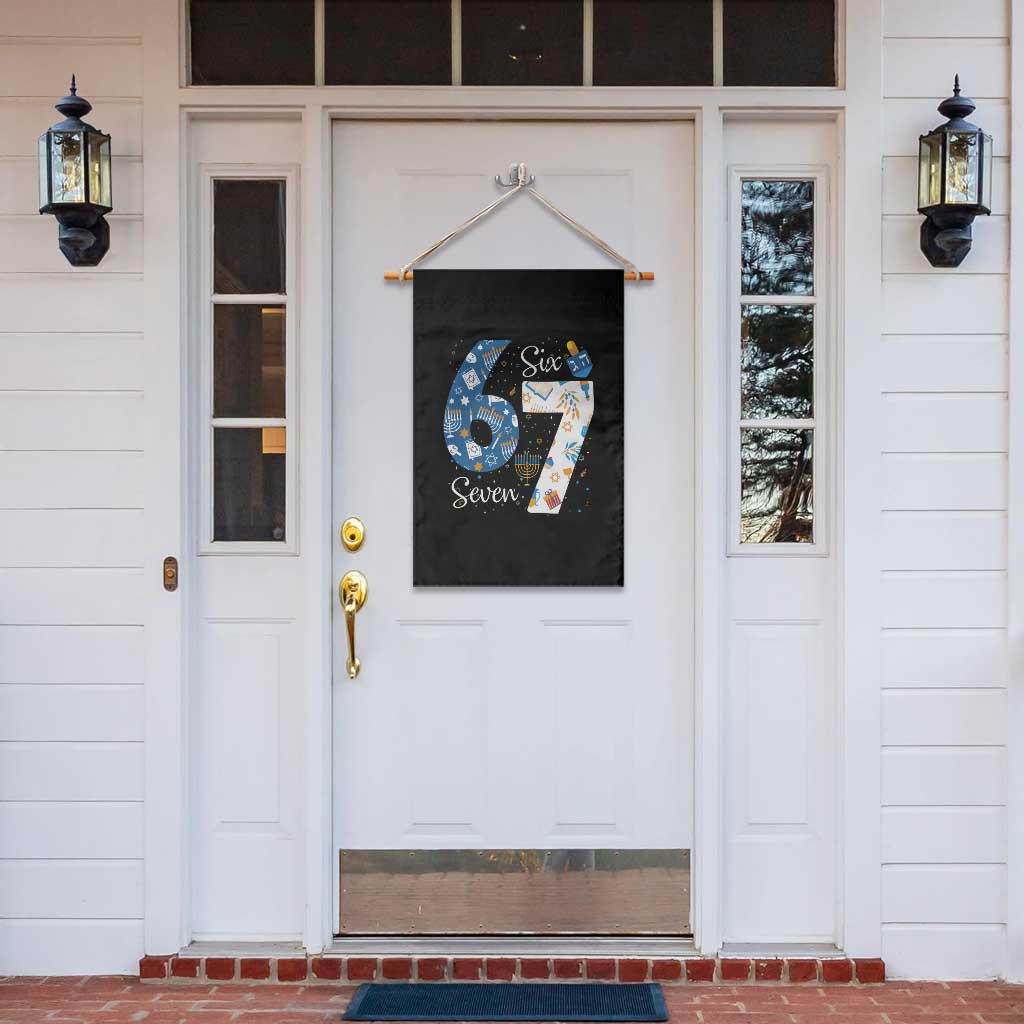 Funny 67 Hanukkah Garden Flag Chanukah Menorah Dreidel Six Seven Meme TS11 Print Your Wear