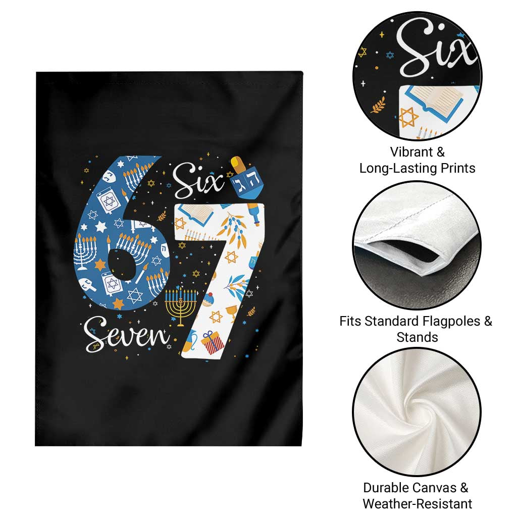 Funny 67 Hanukkah Garden Flag Chanukah Menorah Dreidel Six Seven Meme TS11 Print Your Wear