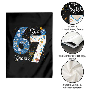 Funny 67 Hanukkah Garden Flag Chanukah Menorah Dreidel Six Seven Meme TS11 Print Your Wear