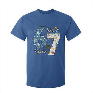 Funny 67 Hanukkah T Shirt For Kid Chanukah Menorah Dreidel Six Seven Meme TS11 Royal Blue Print Your Wear