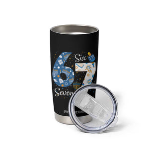 Funny 67 Hanukkah Tumbler Cup Chanukah Menorah Dreidel Six Seven Meme TS11 Print Your Wear