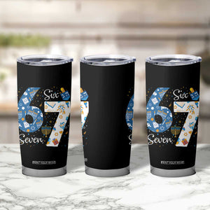 Funny 67 Hanukkah Tumbler Cup Chanukah Menorah Dreidel Six Seven Meme TS11 Print Your Wear