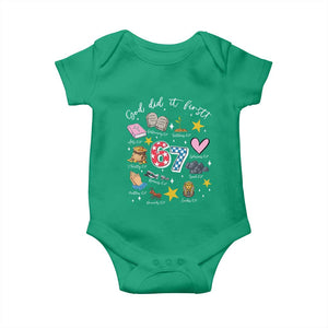Funny 67 Christian Baby Onesie God Did It First Six Seven Meme Bible Verses TS11 Irish Green Print Your Wear