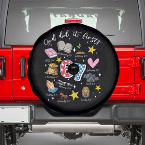 Funny 67 Christian Spare Tire Cover God Did It First Six Seven Meme Bible Verses TS11 Black Print Your Wear