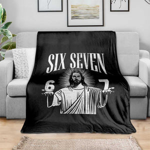 Funny Jesus 67 Throw Blanket God Six Seven Meme Religious Christian TS11 Print Your Wear