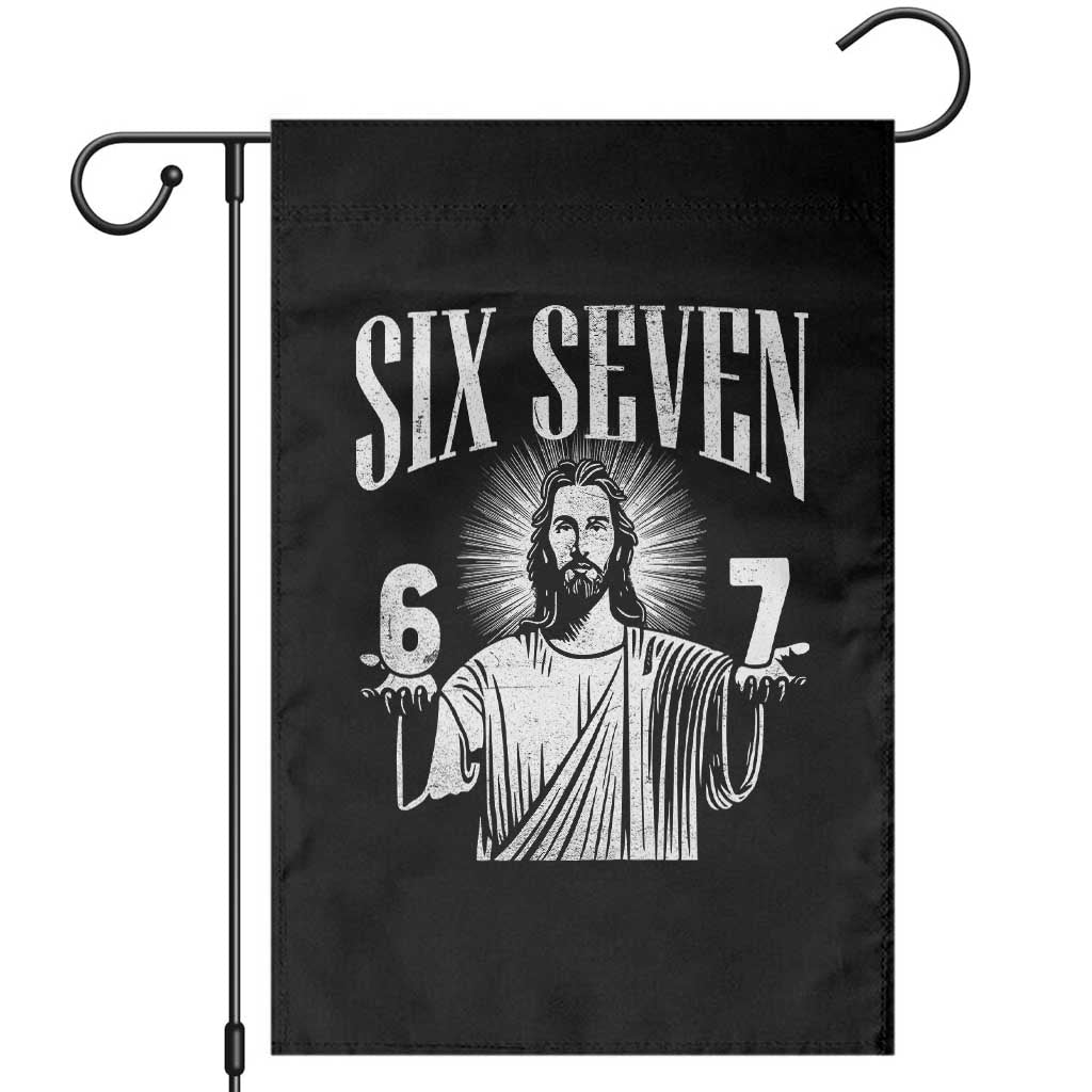 Funny Jesus 67 Garden Flag God Six Seven Meme Religious Christian TS11 Black Print Your Wear