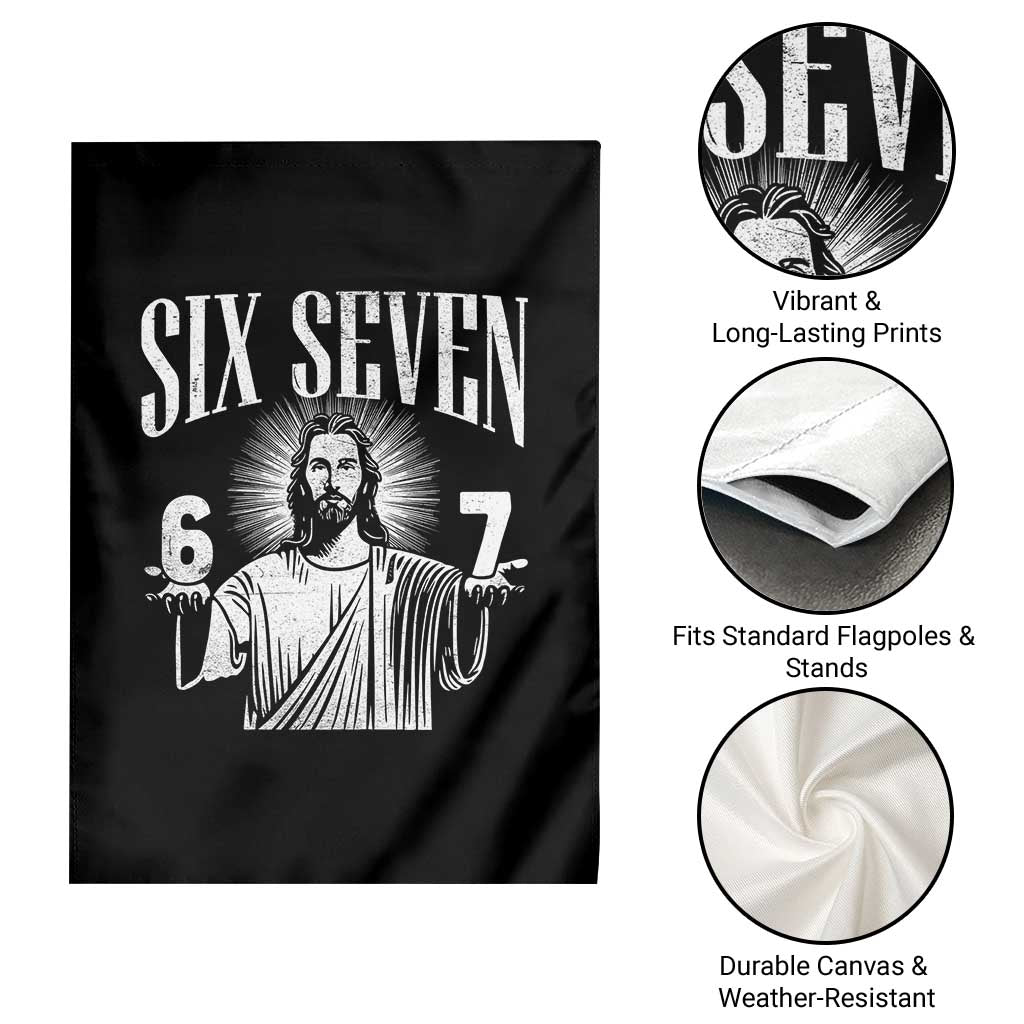 Funny Jesus 67 Garden Flag God Six Seven Meme Religious Christian TS11 Print Your Wear