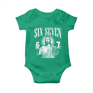 Funny Jesus 67 Baby Onesie God Six Seven Meme Religious Christian TS11 Irish Green Print Your Wear