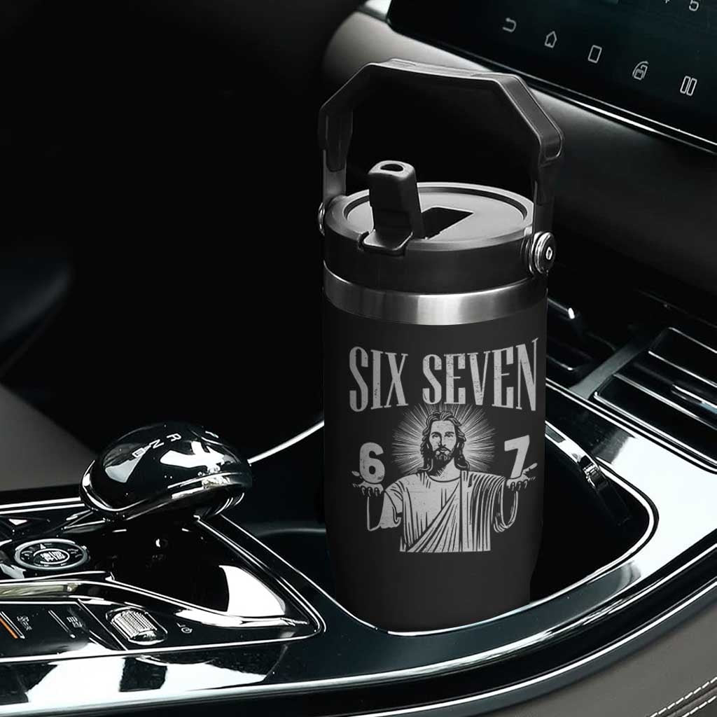 Funny Jesus 67 Flip Straw Tumbler God Six Seven Meme Religious Christian TS11 Print Your Wear