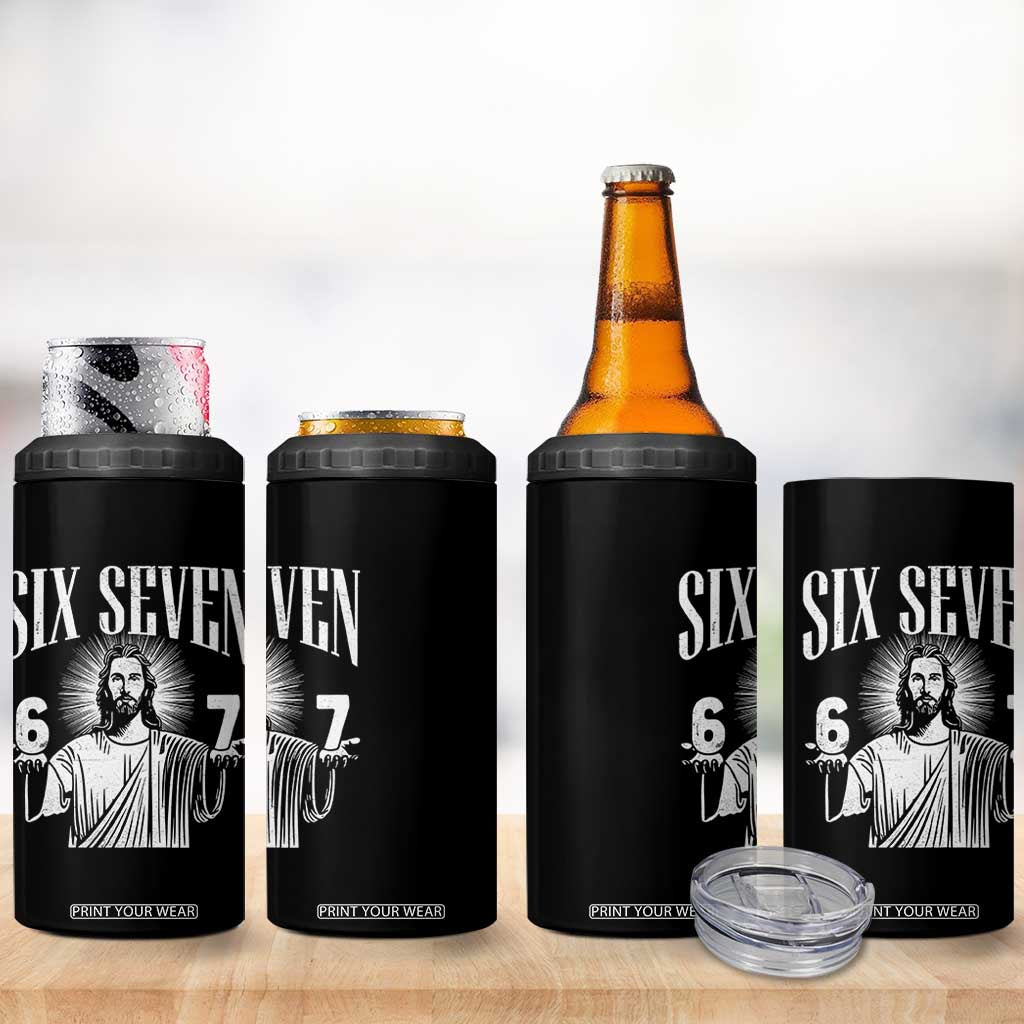 Funny Jesus 67 4 in 1 Can Cooler Tumbler God Six Seven Meme Religious Christian TS11 Print Your Wear