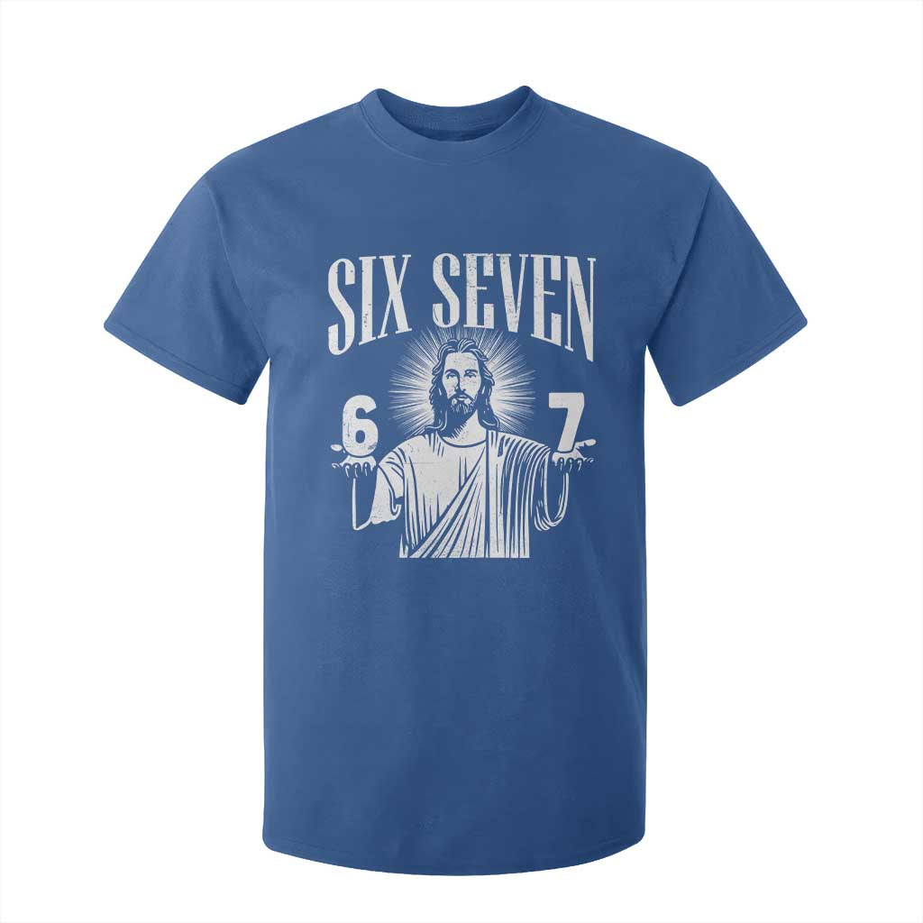 Funny Jesus 67 T Shirt For Kid God Six Seven Meme Religious Christian TS11 Royal Blue Print Your Wear