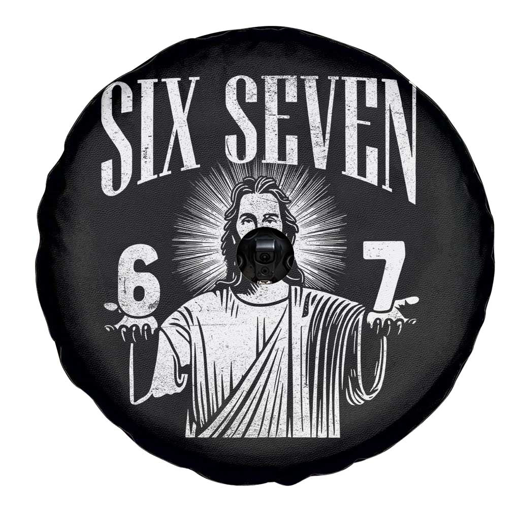 Funny Jesus 67 Spare Tire Cover God Six Seven Meme Religious Christian TS11 Print Your Wear