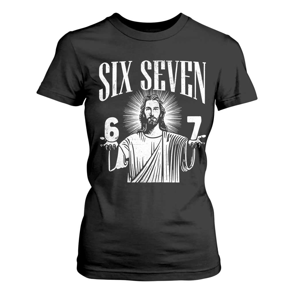 Funny Jesus 67 T Shirt For Women God Six Seven Meme Religious Christian TS11 Black Print Your Wear