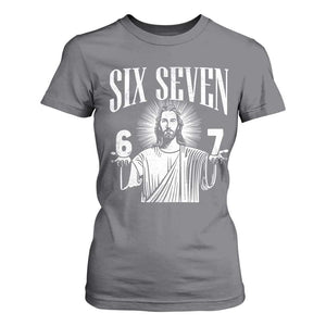 Funny Jesus 67 T Shirt For Women God Six Seven Meme Religious Christian TS11 Charcoal Print Your Wear