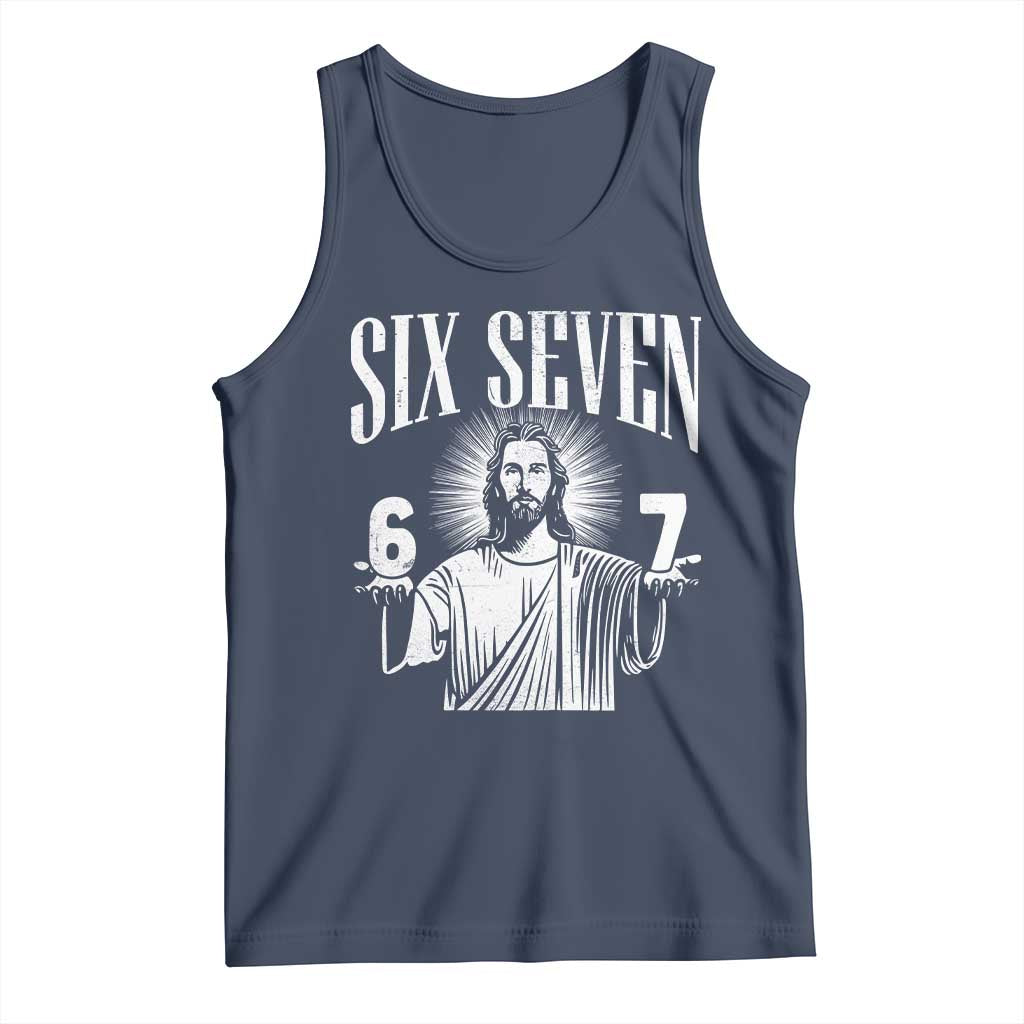 Funny Jesus 67 Tank Top God Six Seven Meme Religious Christian - Print Your Wear