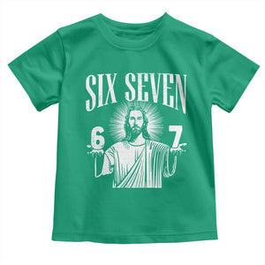 Funny Jesus 67 Toddler T Shirt God Six Seven Meme Religious Christian TS11 Irish Green Print Your Wear