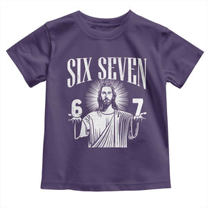 Funny Jesus 67 Toddler T Shirt God Six Seven Meme Religious Christian TS11 Purple Print Your Wear