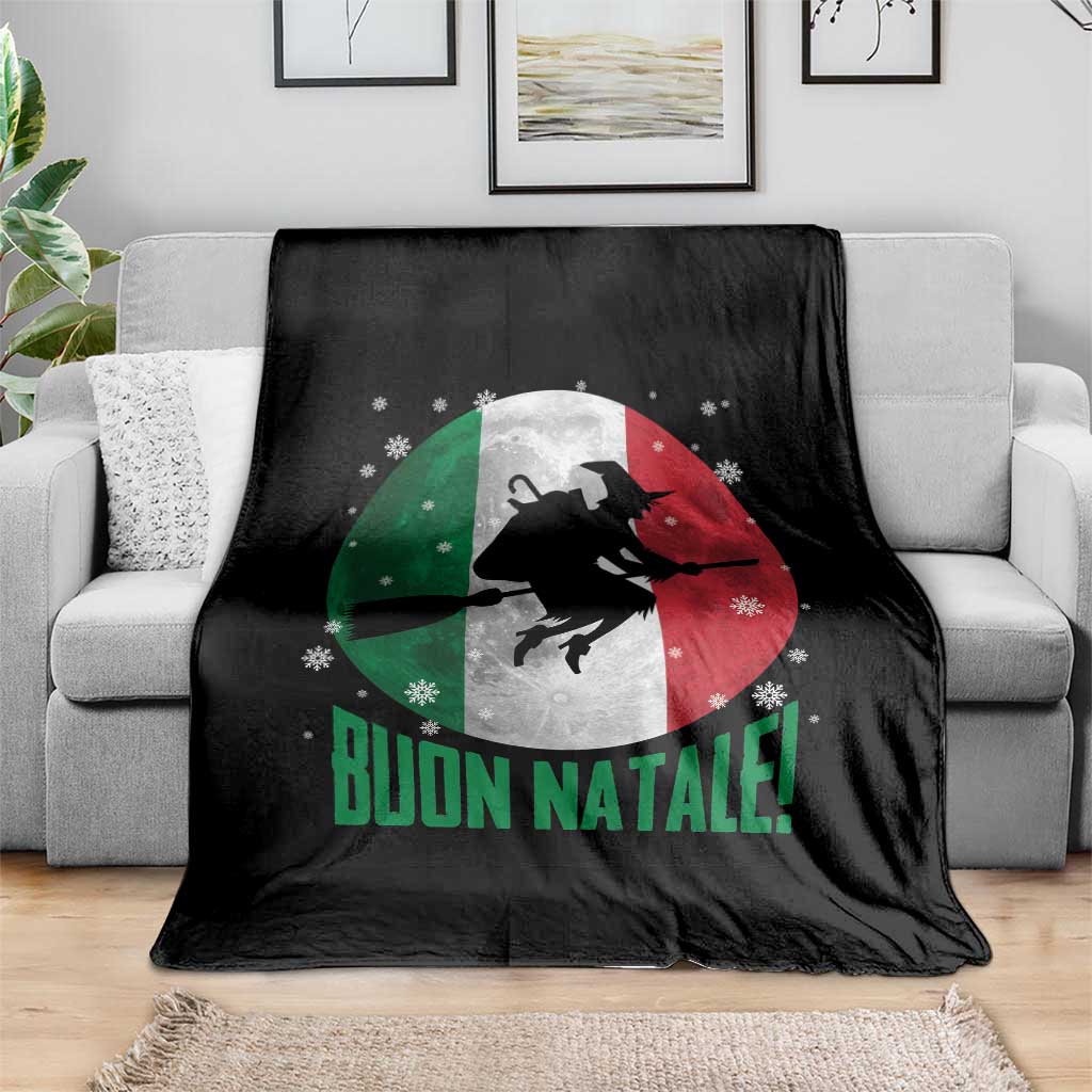 Buon Natale Italian Christmas Throw Blanket La Befana Italian Folklore Witch TS11 Print Your Wear
