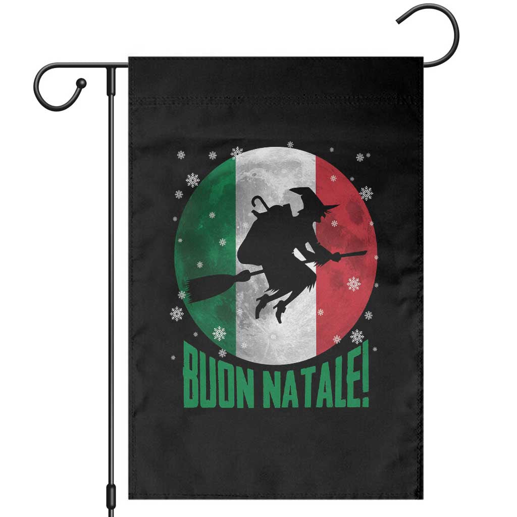 Buon Natale Italian Christmas Garden Flag La Befana Italian Folklore Witch TS11 Black Print Your Wear