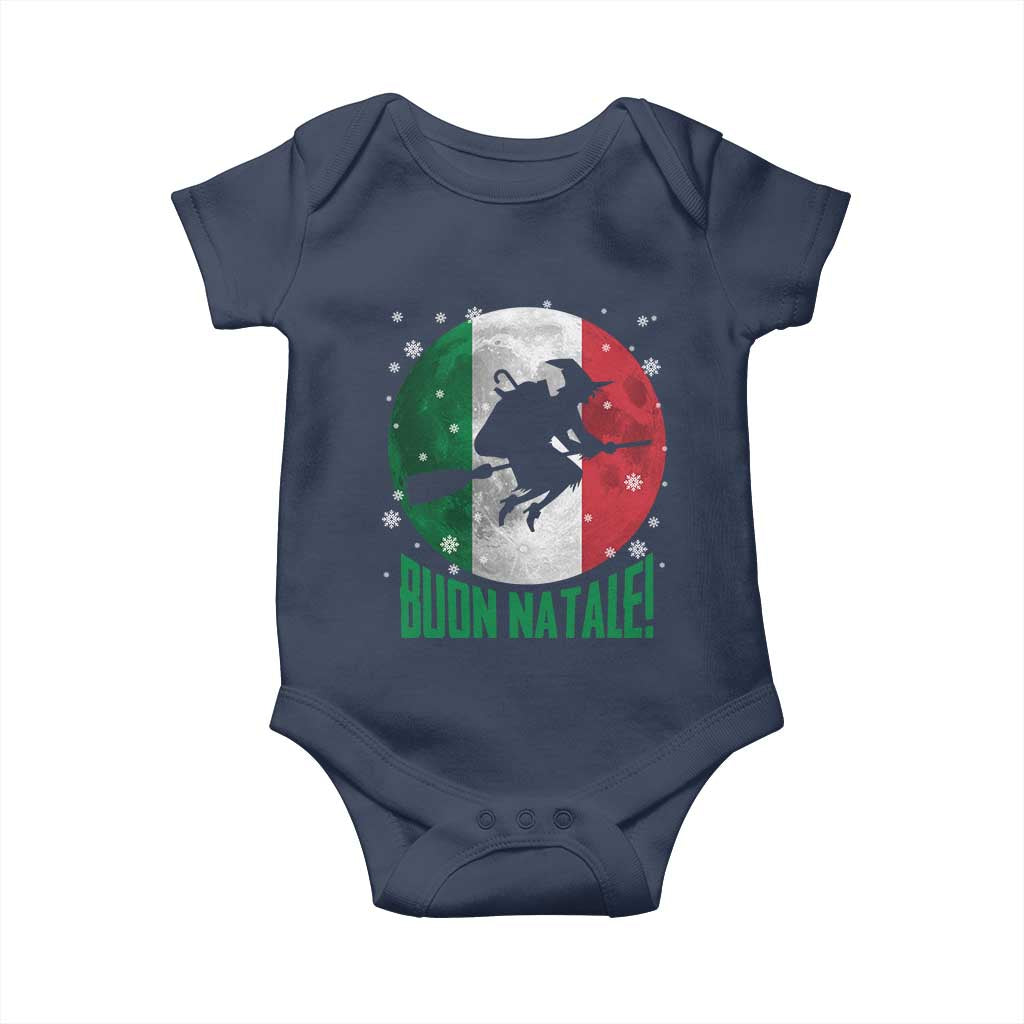 Buon Natale Italian Christmas Baby Onesie La Befana Italian Folklore Witch TS11 Navy Print Your Wear