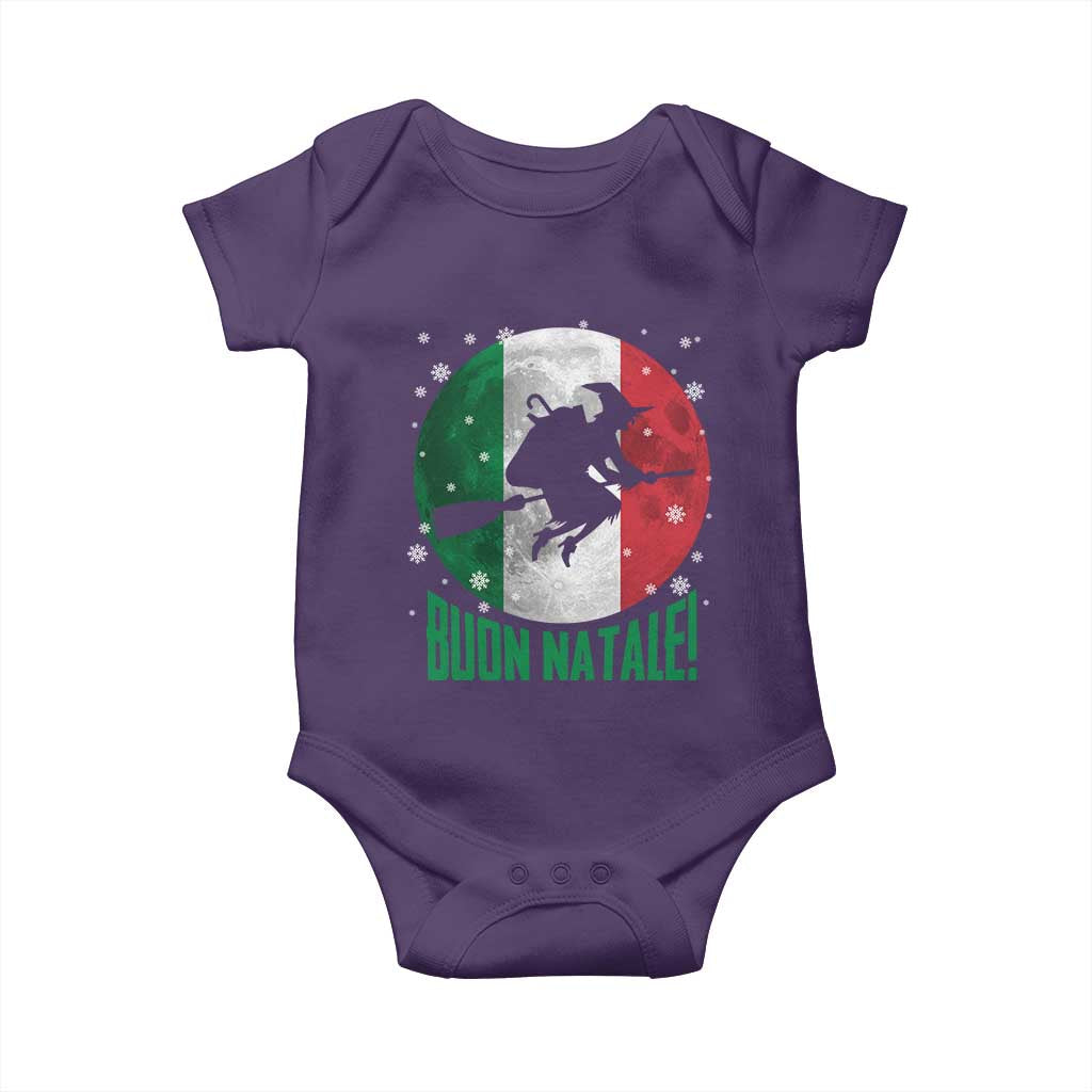 Buon Natale Italian Christmas Baby Onesie La Befana Italian Folklore Witch TS11 Purple Print Your Wear