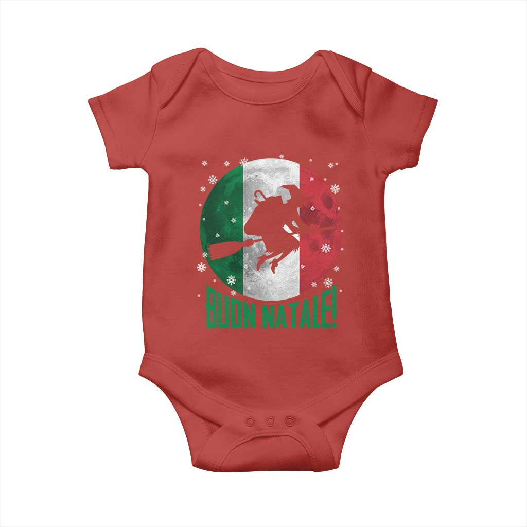 Buon Natale Italian Christmas Baby Onesie La Befana Italian Folklore Witch TS11 Red Print Your Wear