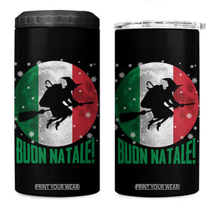Buon Natale Italian Christmas 4 in 1 Can Cooler Tumbler La Befana Italian Folklore Witch TS11 One Size: 16 oz Black Print Your Wear
