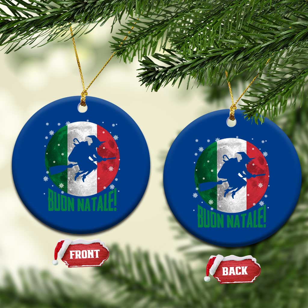 Buon Natale Italian Christmas Ceramic Ornament La Befana Italian Folklore Witch TS11 1pc Blue Print Your Wear