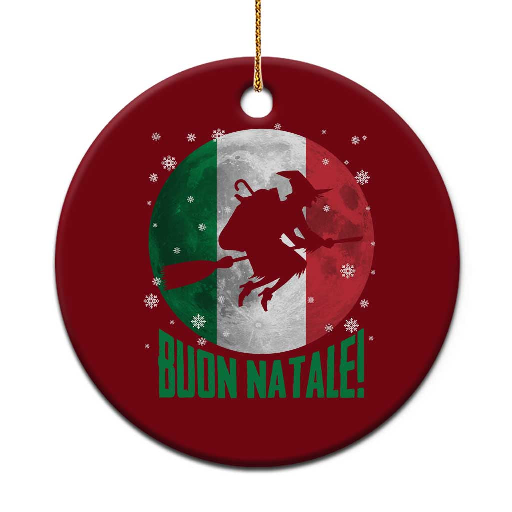 Buon Natale Italian Christmas Ceramic Ornament La Befana Italian Folklore Witch TS11 1pc Red Print Your Wear