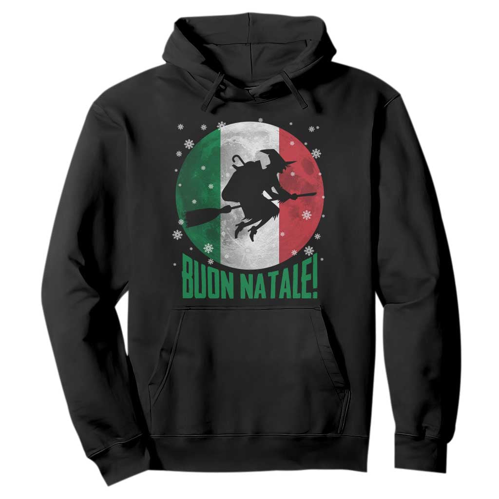 Buon Natale Italian Christmas Hoodie La Befana Italian Folklore Witch TS11 Black Print Your Wear