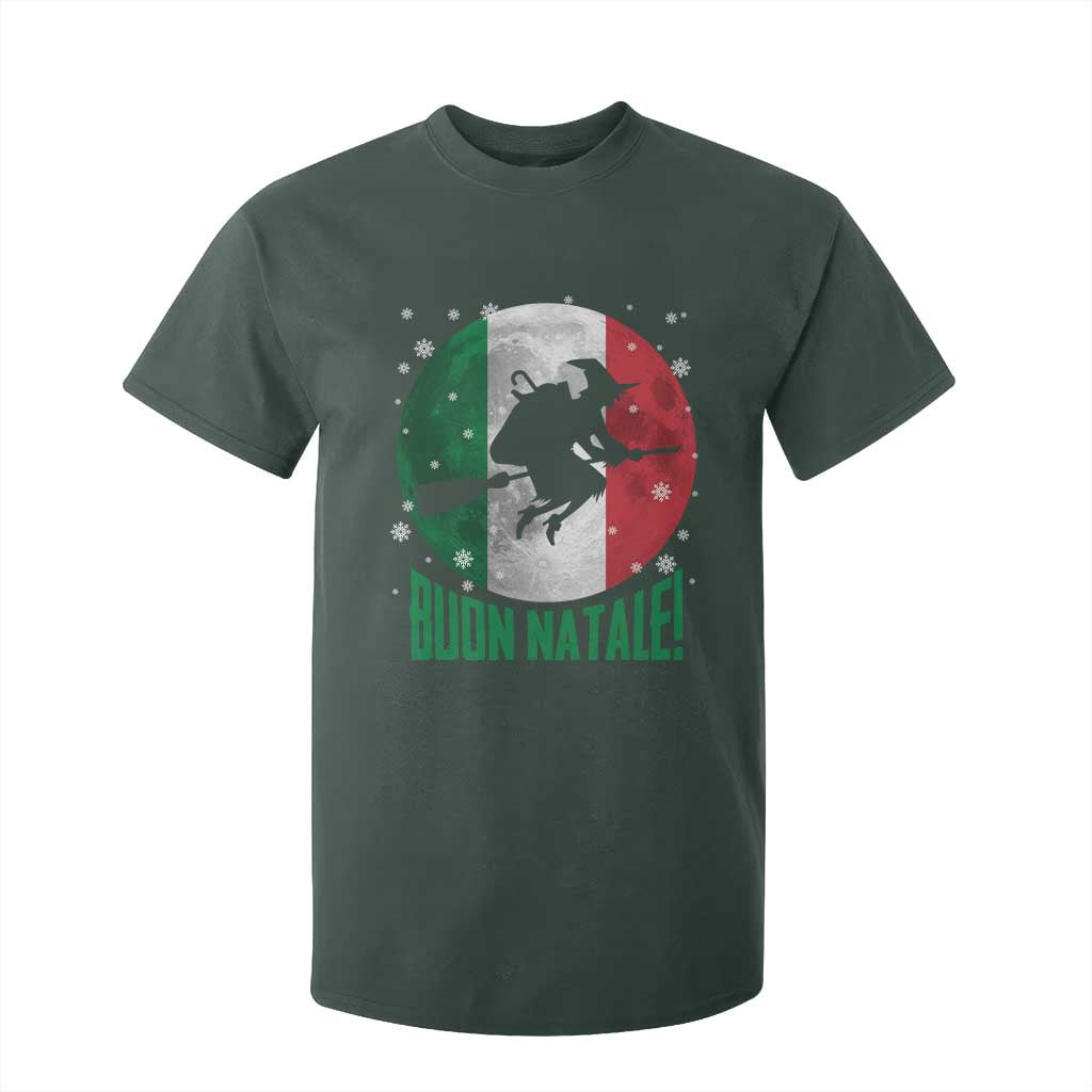 Buon Natale Italian Christmas T Shirt For Kid La Befana Italian Folklore Witch TS11 Dark Forest Green Print Your Wear