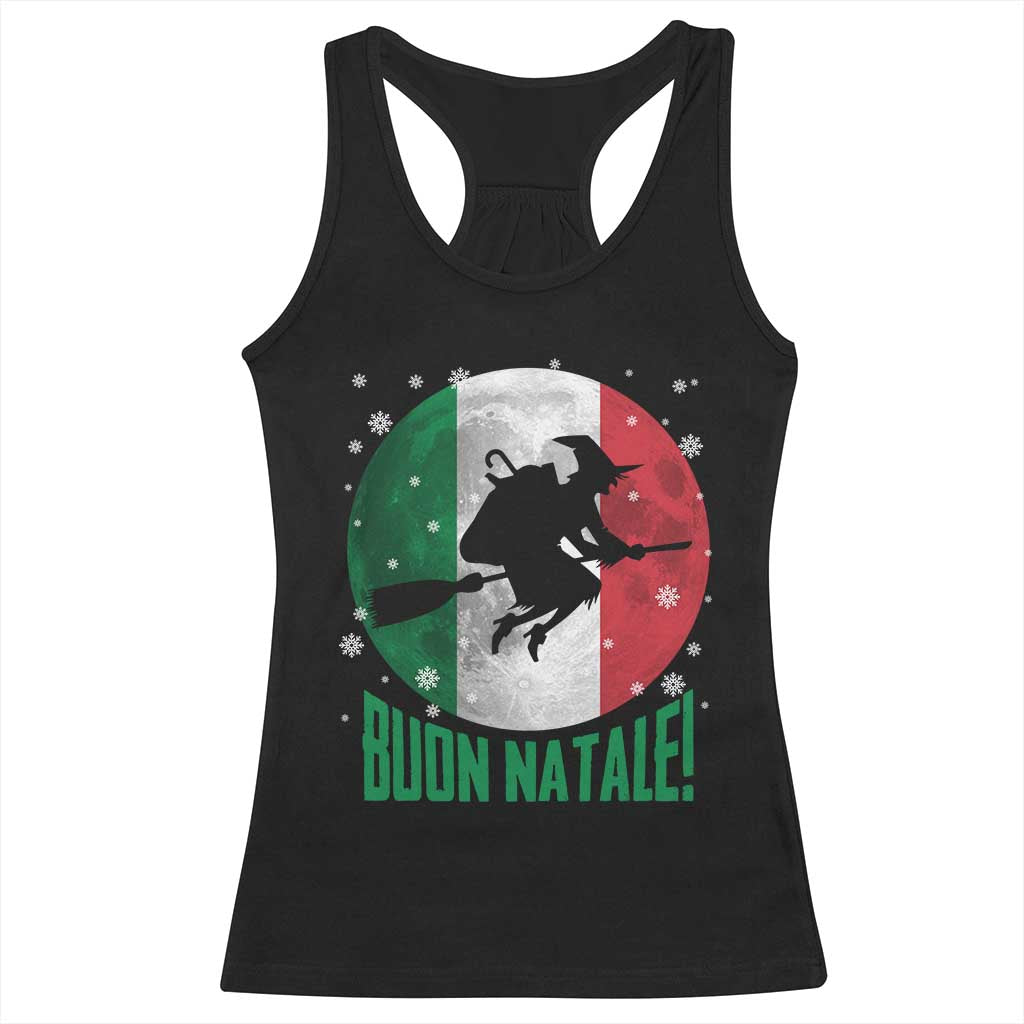 Buon Natale Italian Christmas Racerback Tank Top La Befana Italian Folklore Witch TS11 Black Print Your Wear